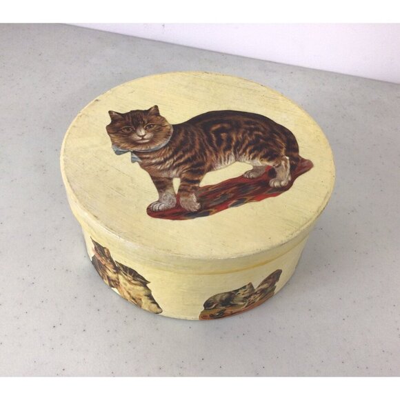 Unbranded Other - Vintage Victorian Cat Keepsake Treasure Box